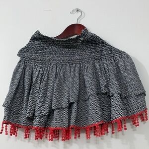 short skirt T-Bags with black and orange details elasticated waist unisize